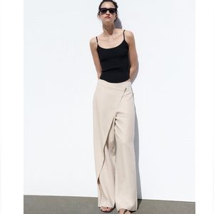 Zara LINEN BLEND PAREO PANTS